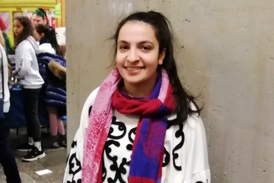 Nanda Bouwers beim Matheon-Wettbewerb (Bild: privat)