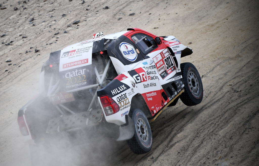 Der Toyota-Fahrer Nasser Al-Attiyah am 15.1.2019 bei der Rallye Dakar