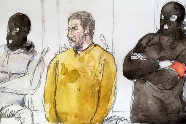 Mehdi Nemmouche vor Gericht in Brüssel (Bild: Benoit Peyrucq/AFP)
