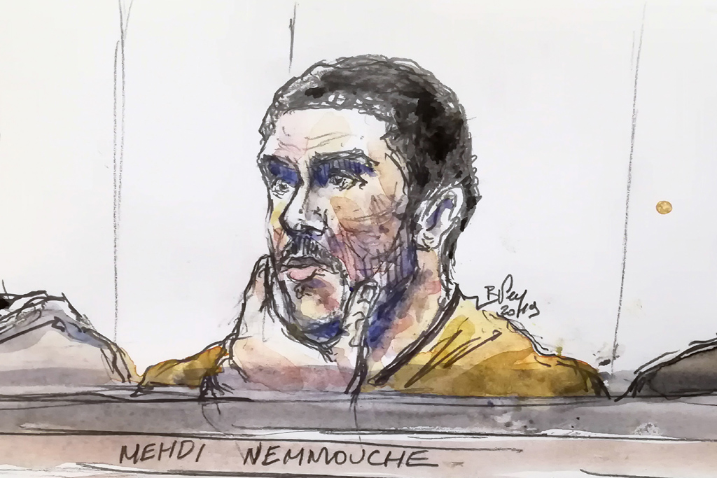 Mehdi Nemmouche am 10. Januar vor Gericht in Brüssel (Bild: Benoit Peyrucq/AFP)