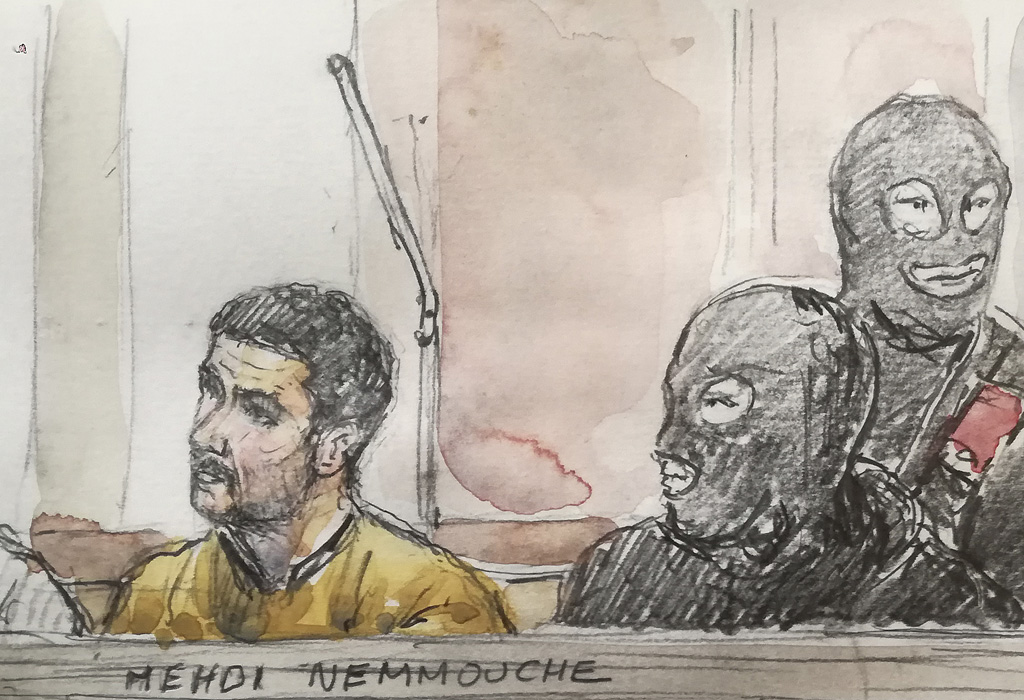 Mehdi Nemmouche vor Gericht in Brüssel (Bild: Benoit Peyrucq/AFP)