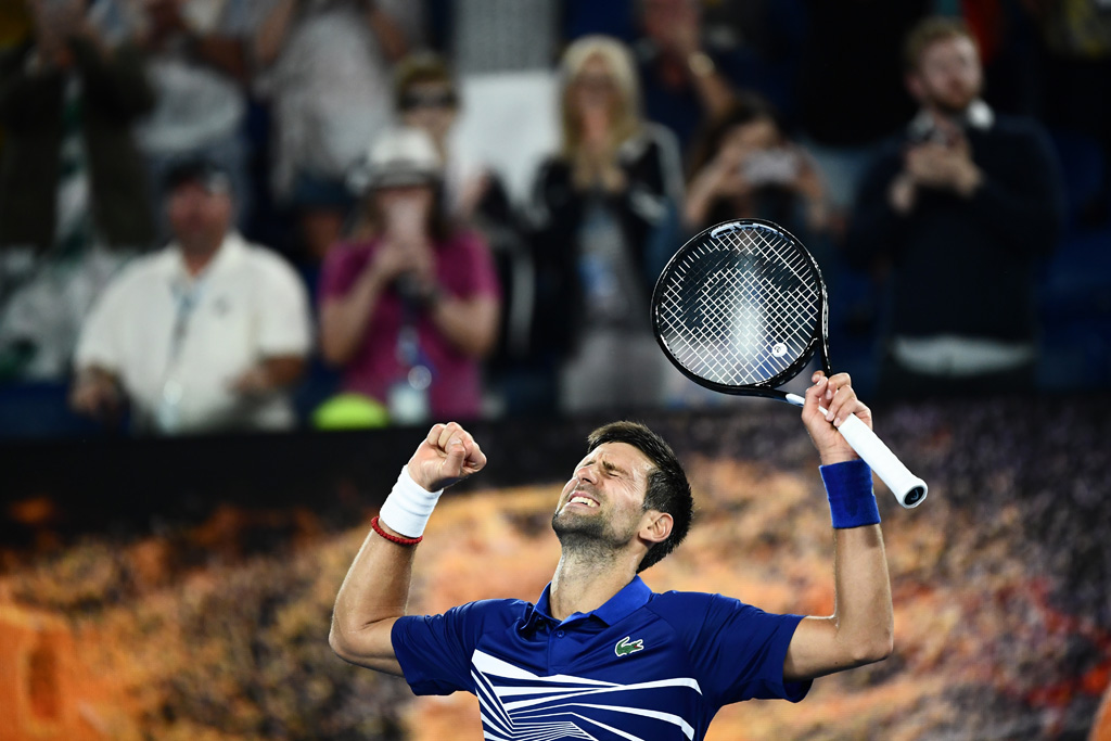 Australian Open: Novak Djokovic nach dem Sieg über den Russen Daniil Medwedew