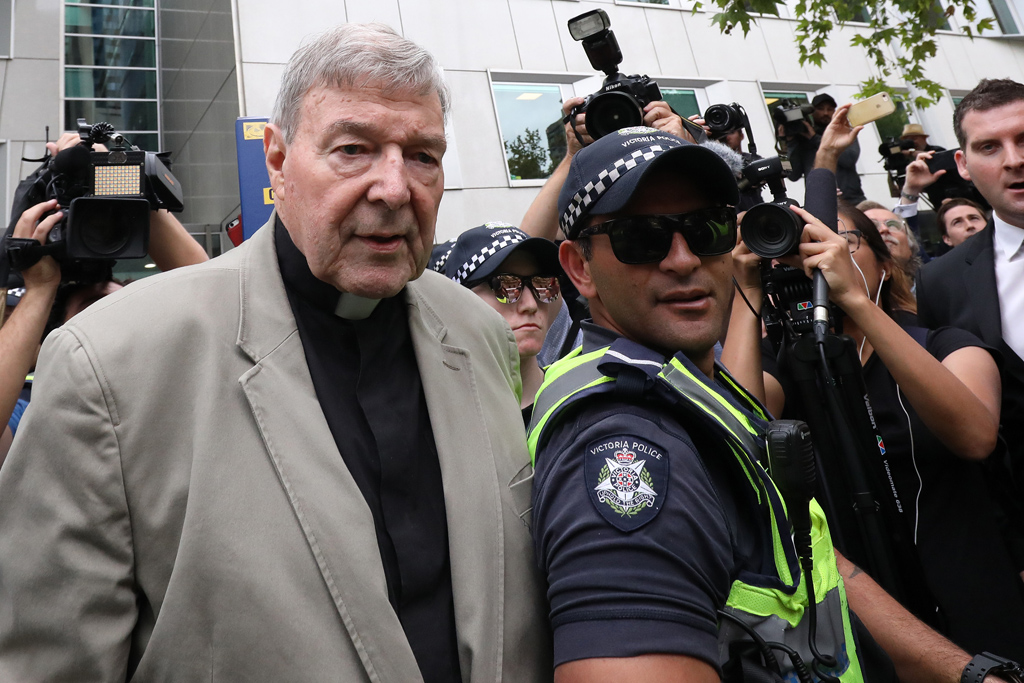 George Pell nach seiner Gerichtsverhandlung in Melbourne (Bild: Asanka Brendon Ratnayake/AFP)