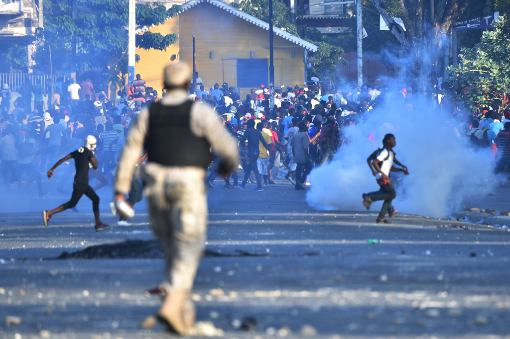 Proteste in Haiti 13.2.2019 (Bild: Hector Retamal/AFP)