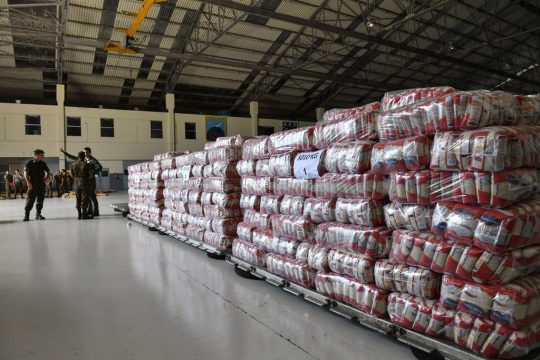 Hilfsgüter für Venezuela in Brasilien