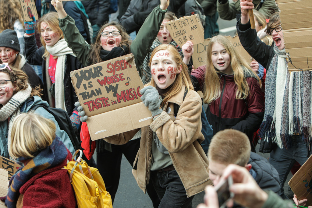 "Schule schwänzen für das Klima" am 31.1. in Brüssel (Bild: Paul-Henri Verlooy/Belga)