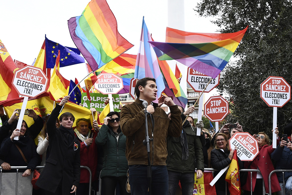 Demonstration in Madrid (Bild: Oscar Del Pozo/AFP)