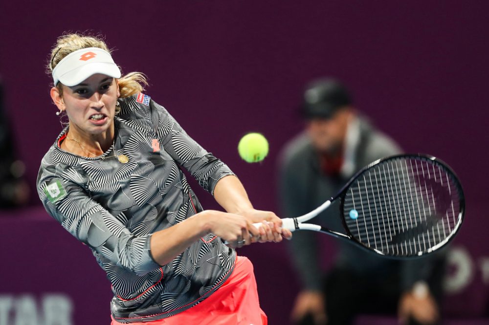 Elise Mertens in Doha (Bild: Karim Jaafar/AFP)