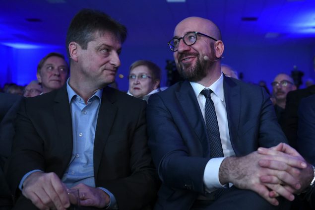 Olivier Chastel und Premier Charles Michel