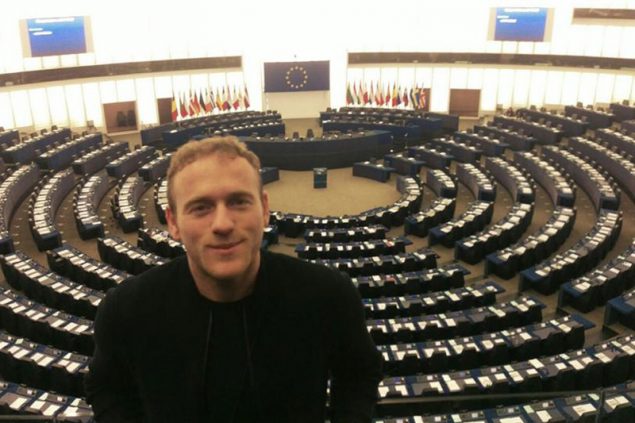 Mike Mettlen im Europaparlament