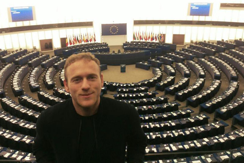 Mike Mettlen im Europaparlament