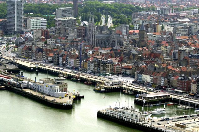 Blick auf den Hafen von Ostende