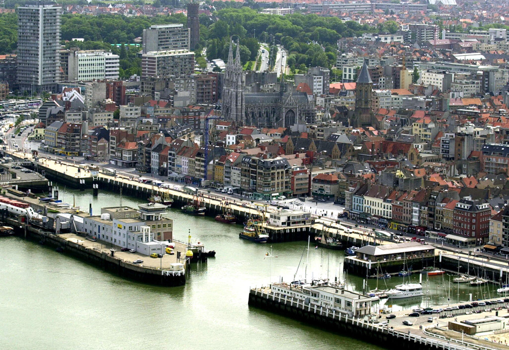 Blick auf den Hafen von Ostende