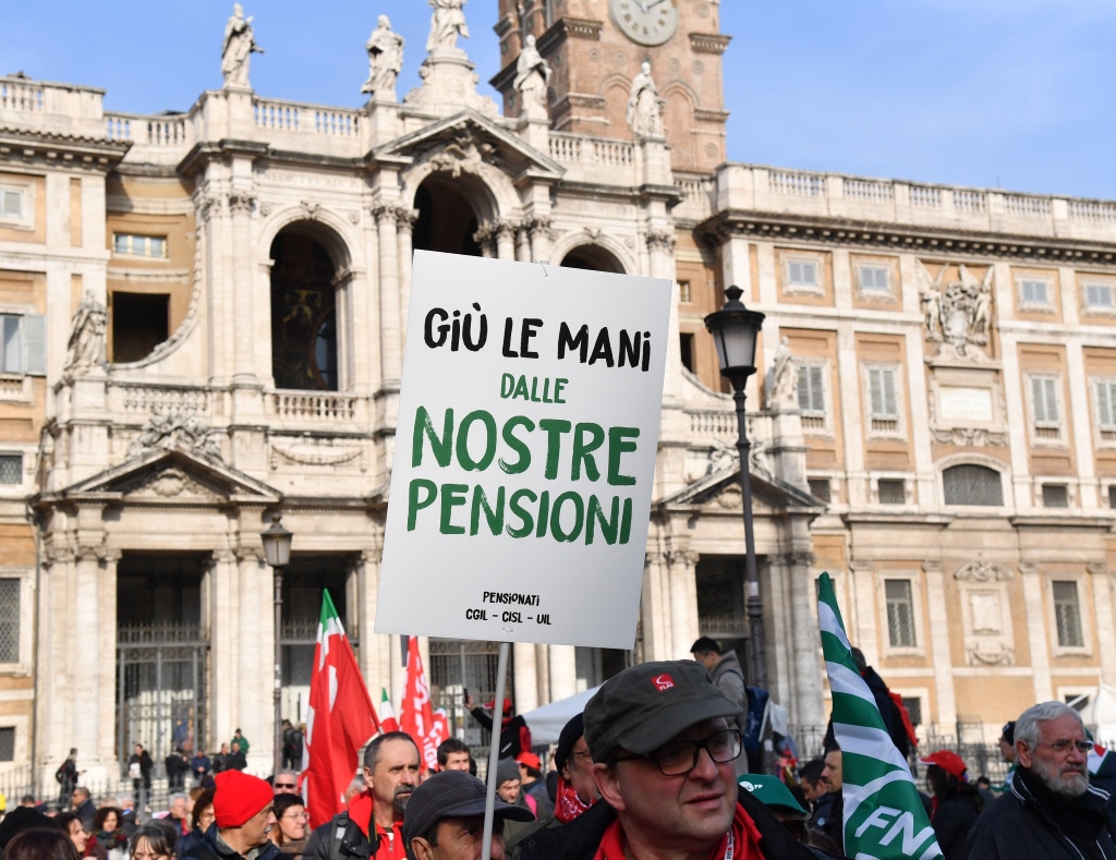 Protest gegen Regierungspolitik in Rom
