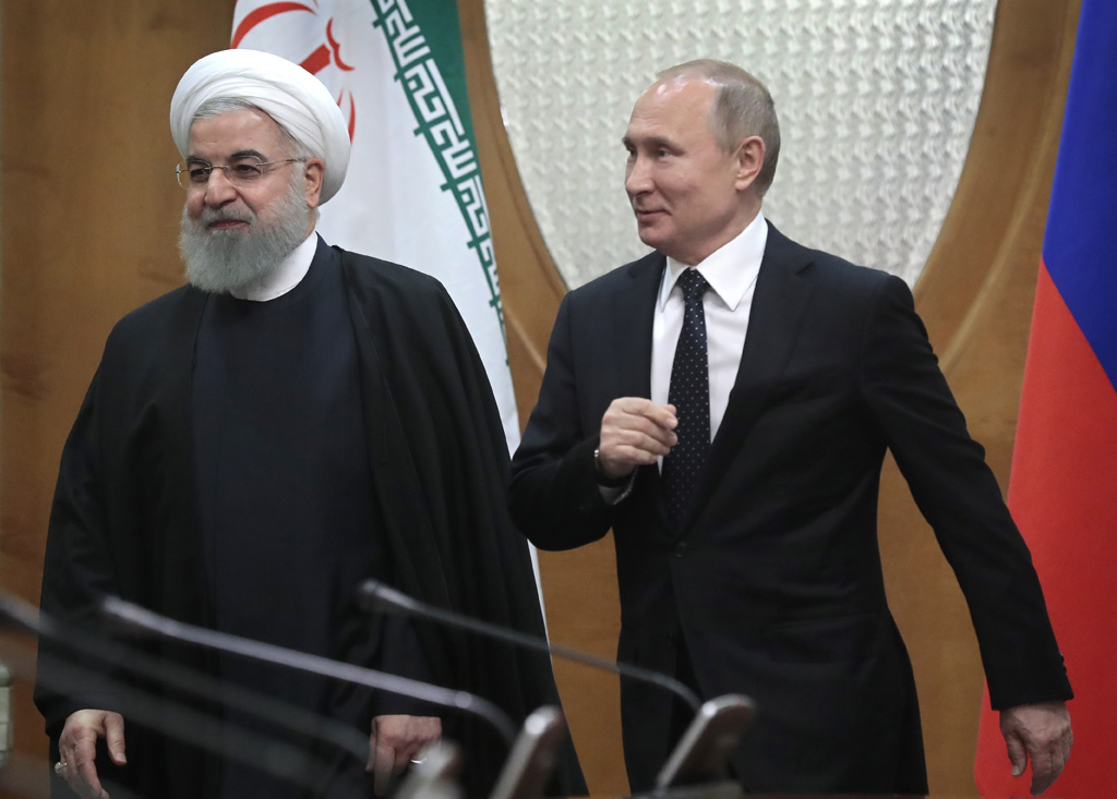 Irans Präsident Hassan Ruhani und sein russischer Amtskollege Wladimir Putin in Sotschi