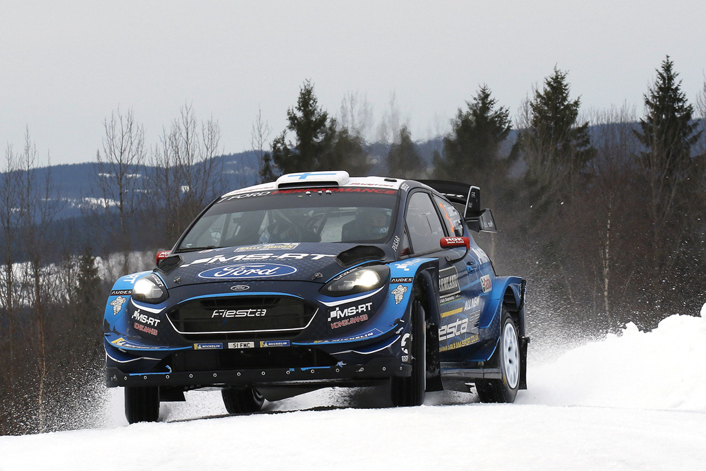 Teemu Suninen/Markko Salminen im Ford Fiesta WRC bei der Rallye Schweden