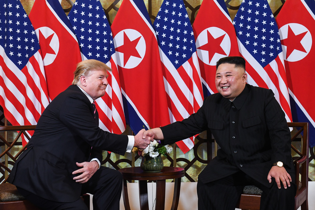 Gipfeltreffen von Donald Trump und Kim Jong Un in Hanoi (Bild: Saul Loeb/AFP)