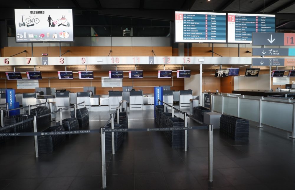 Generalstreik auch am Flughafen Charleroi (Thierry Roge / belga)