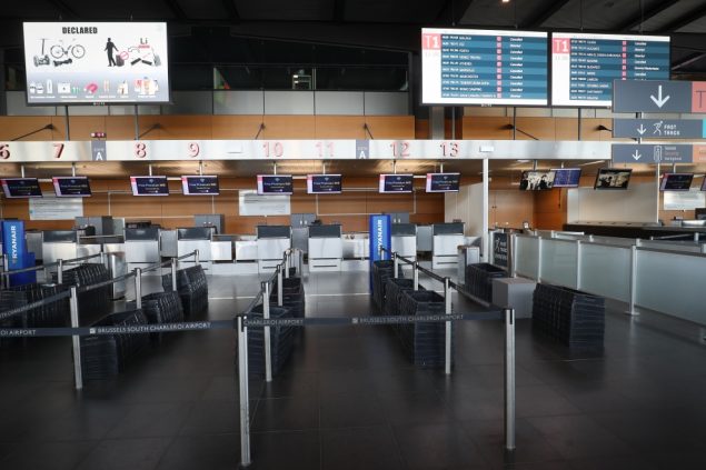 Generalstreik auch am Flughafen Charleroi (Thierry Roge / belga)