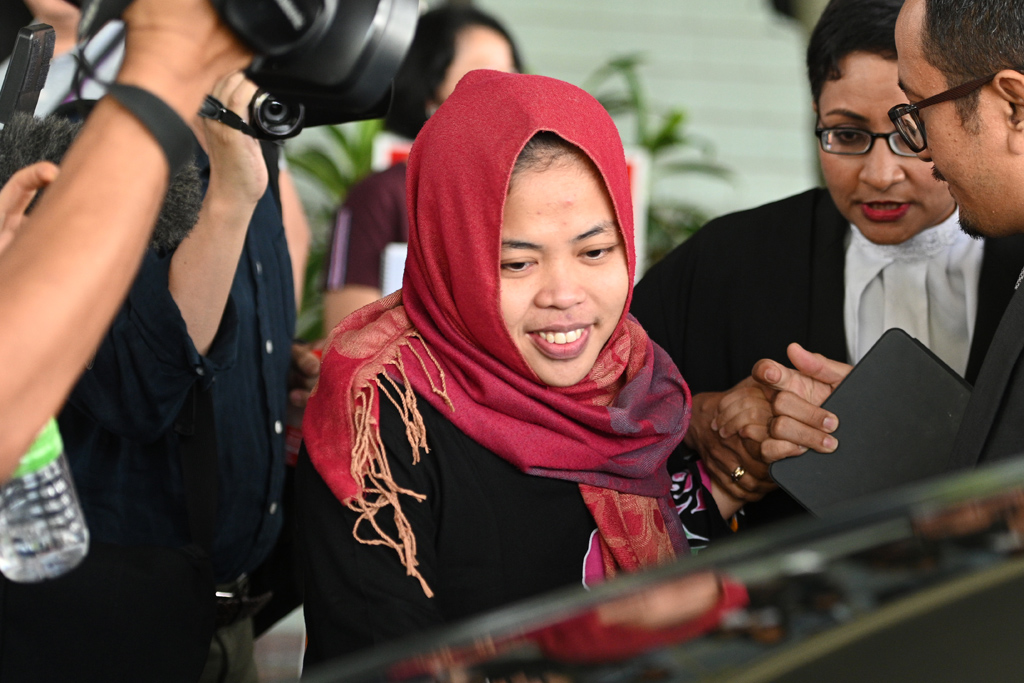 Siti Aisyah nach ihrer Gerichtsverhandlung am 11. März in Kuala Lumpur (Bild: Mohd Rasfan/AFP)
