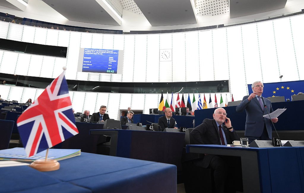 EU-Chefunterhändler Michel Barnier im EU-Parlament
