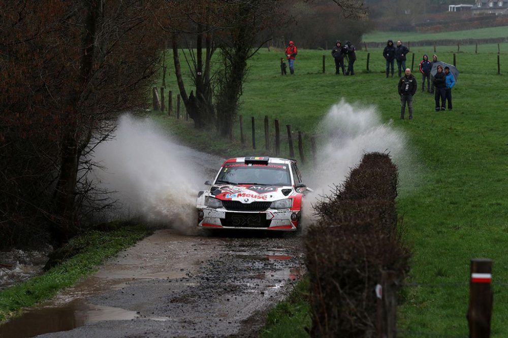 Cédric Cherain/Pierre Sibille im Skoda Fabia R5 bei der Spa-Rallye (Bild: BRC)