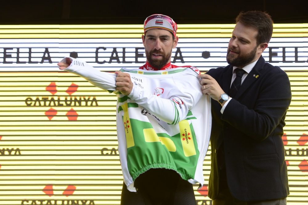 Thomas De Gendt behält das Trikot des Gesamtspitzenreiters der Katalonien-Rundfahrt (Bild: Josep Lago/AFP)