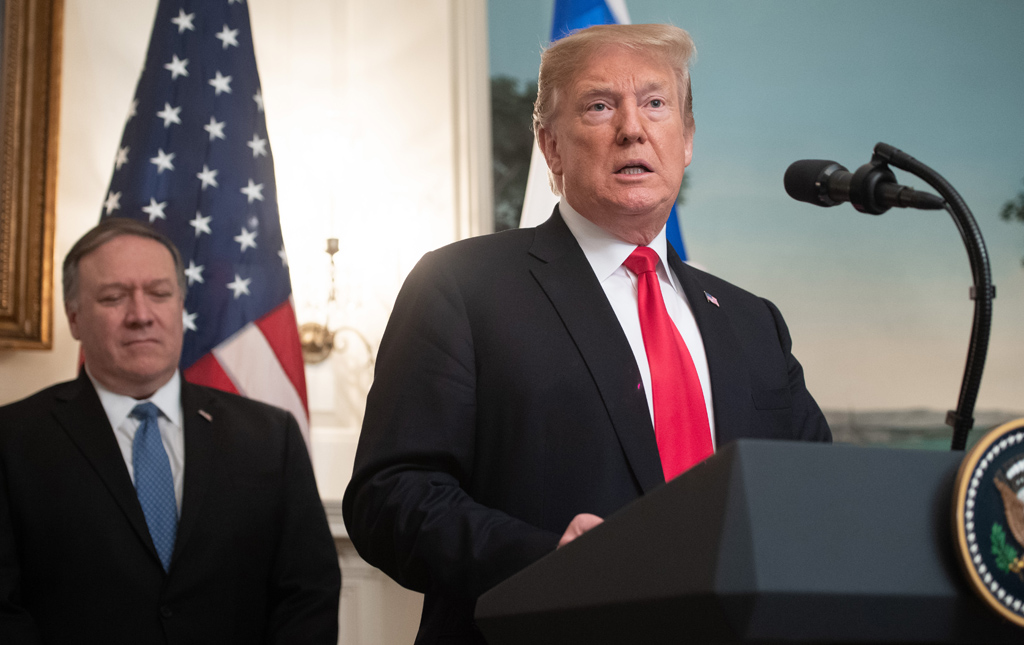 Mike Pompeo und Donald Trump im Weißen Haus in Washington, DC