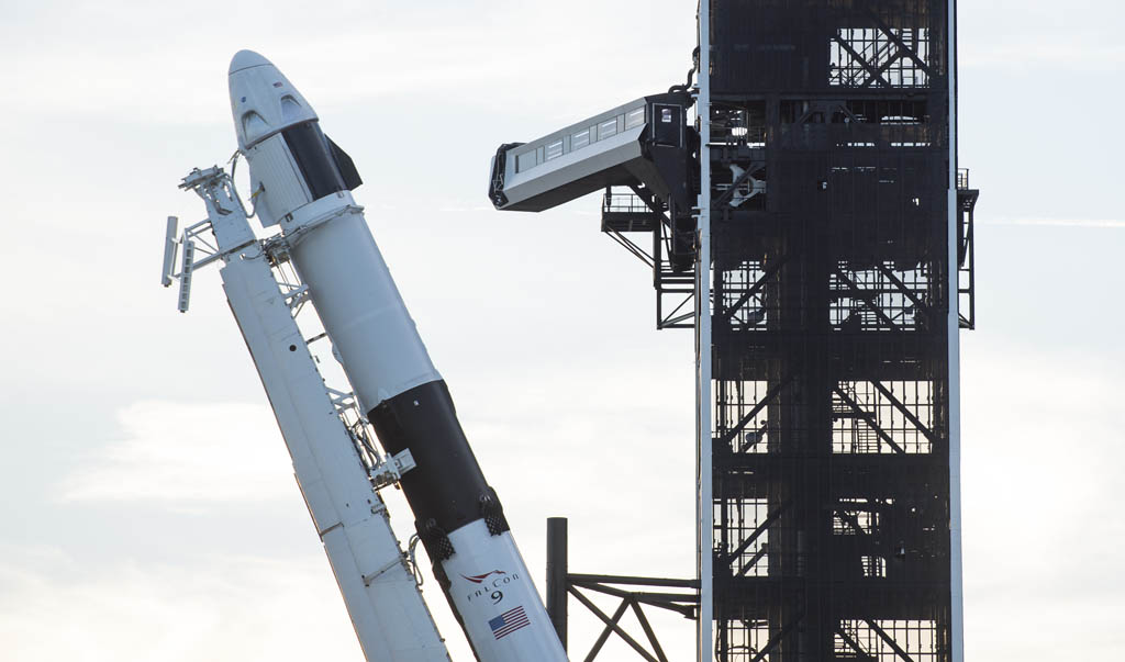 Eine Falcon 9 Trägerrakete von SpaceX