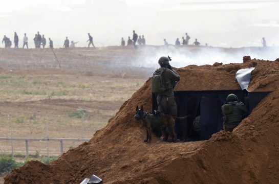 Israelische Soldaten an der Gaza-Grenze (Bild: Jack Guez/AFP)