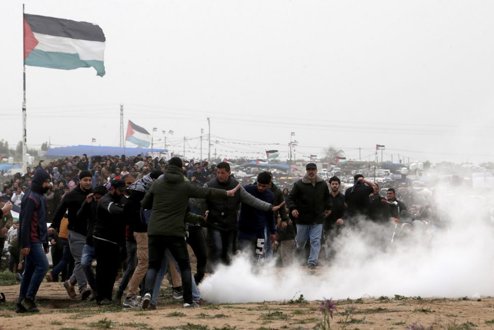 Demonstration an der Gaza-Grenze (Bild: Mahmud Hams/AFP)