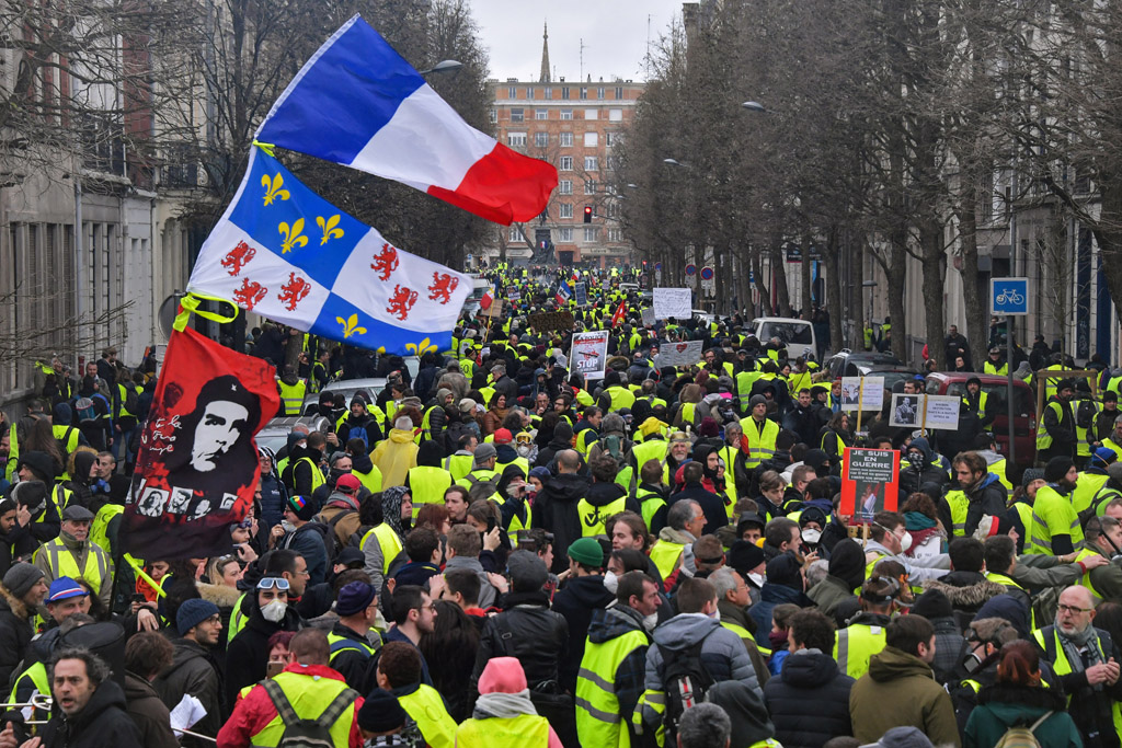 Gelbwesten-Proteste am 2. März in Lille (Bild: Philippe Huguen/AFP)