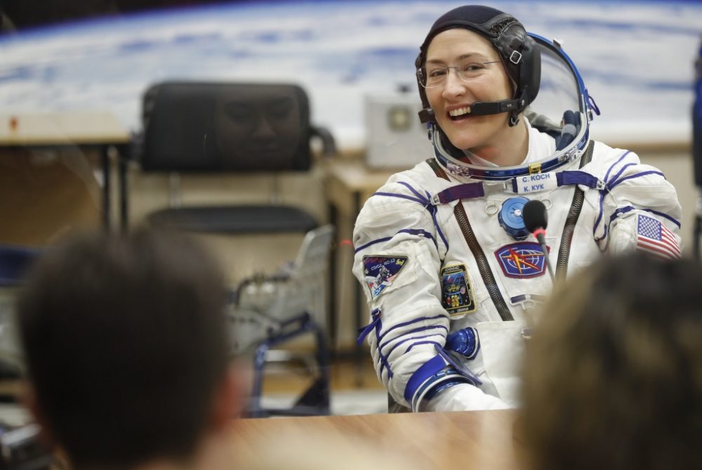 Nasa-Astronautin Christina Hammock Koch (Bild: Sergei Ilnitsky/AFP)