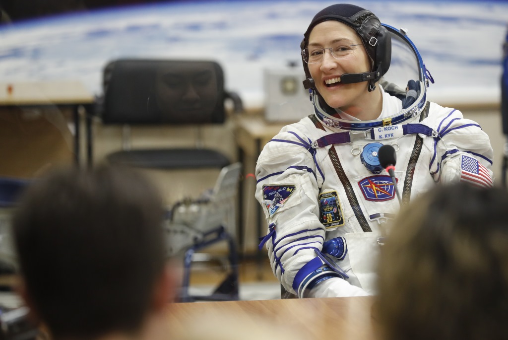 Nasa-Astronautin Christina Hammock Koch (Bild: Sergei Ilnitsky/AFP)