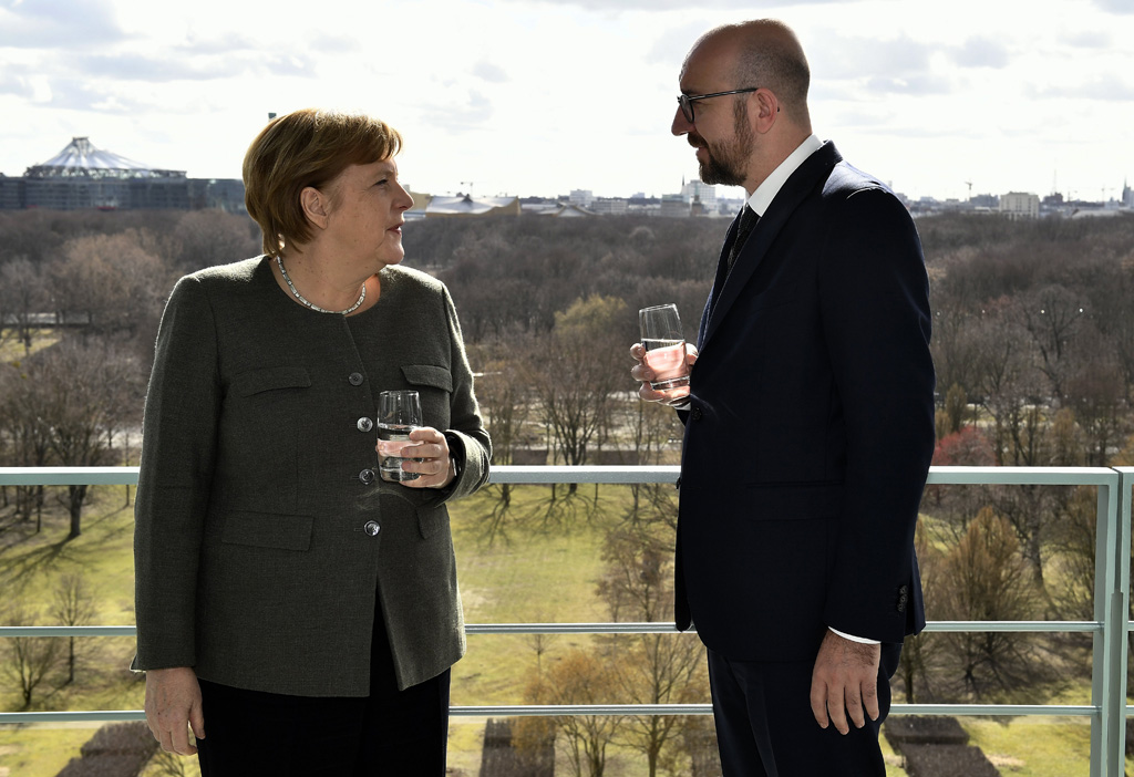 Angela Merkel und Charles Michel in Berlin (Bild: Eric Lalmand/Belga)