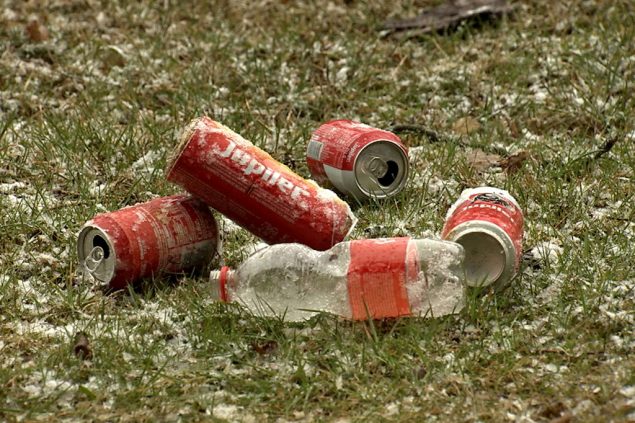 Müll ist an den Straßen der Gemeinde Burg-Reuland ein allgegenwärtiges Problem (Bild: BRF Fernsehen)