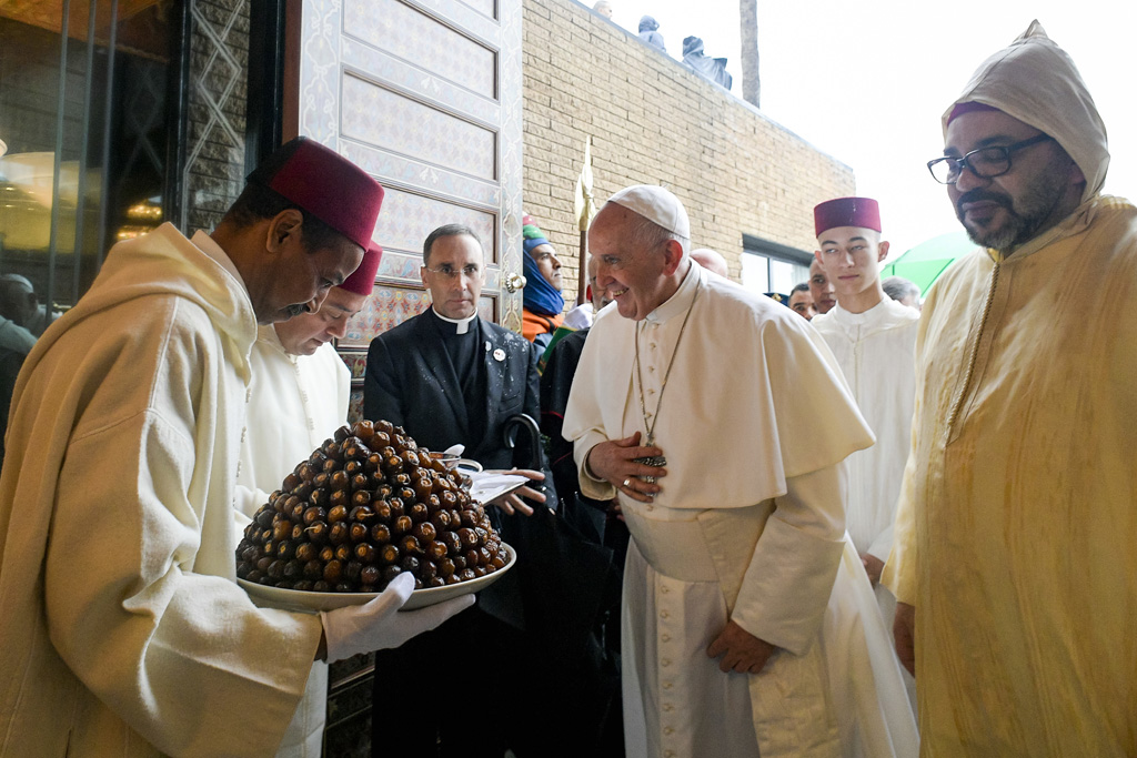 Papst Franziskus und König Mohammed VI. in Rabat (Bild: Vatican Media/AFP)