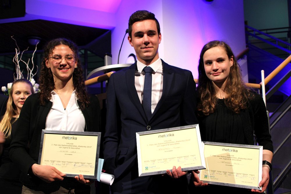 v.l.: Carla Scheiff, Romain Wiesemes und Alice Fatzaun (Bild: Dogan Malicki/BRF)