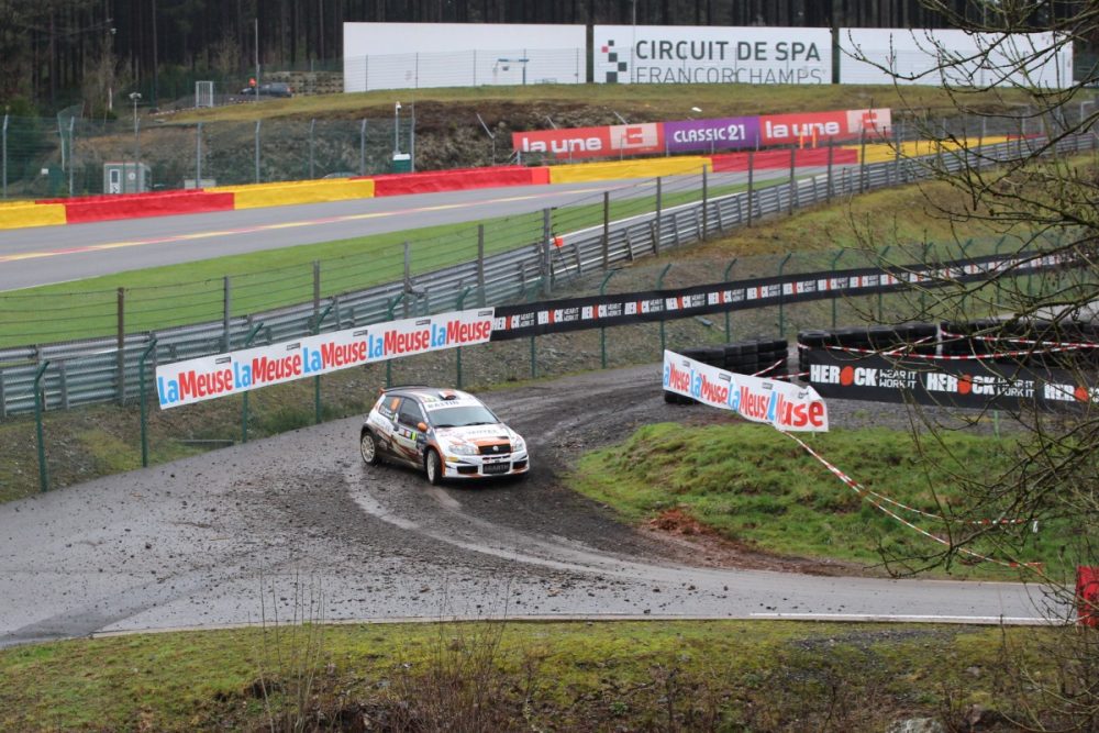 Stephan Hermann-Jean-Marc Bodarwé im Fiat Punto S1600 bei der Spa-Rallye (Bild: Katrin Margraff/BRF)