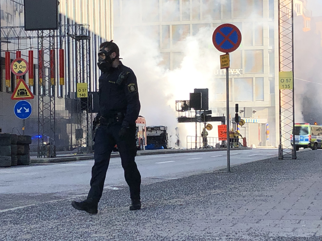 Bus im Zentrum von Stockholm explodiert