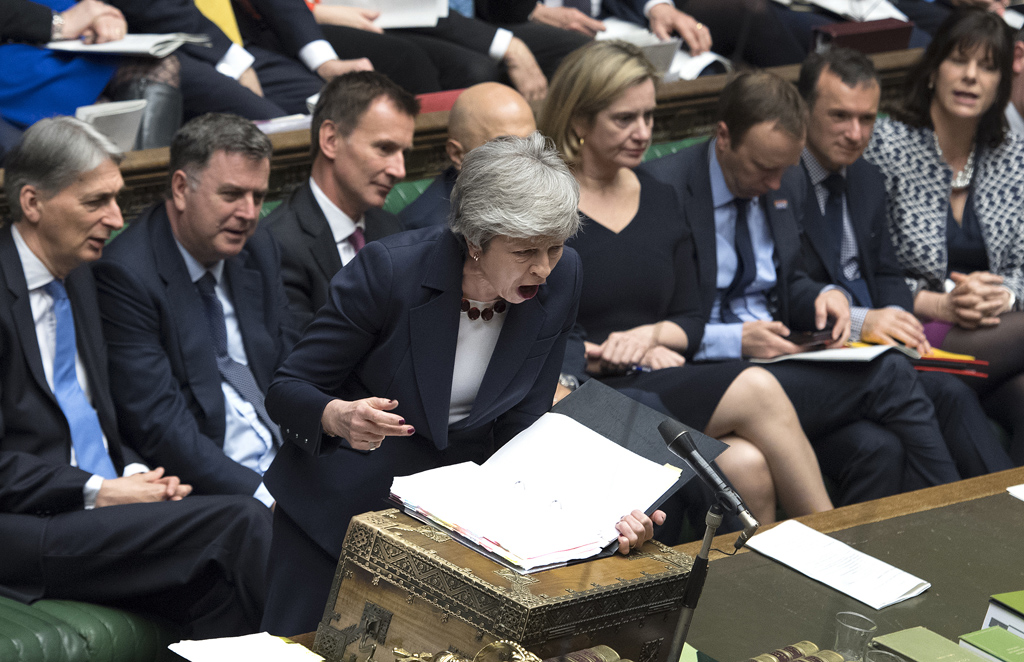 Theresa May im britischen Parlament