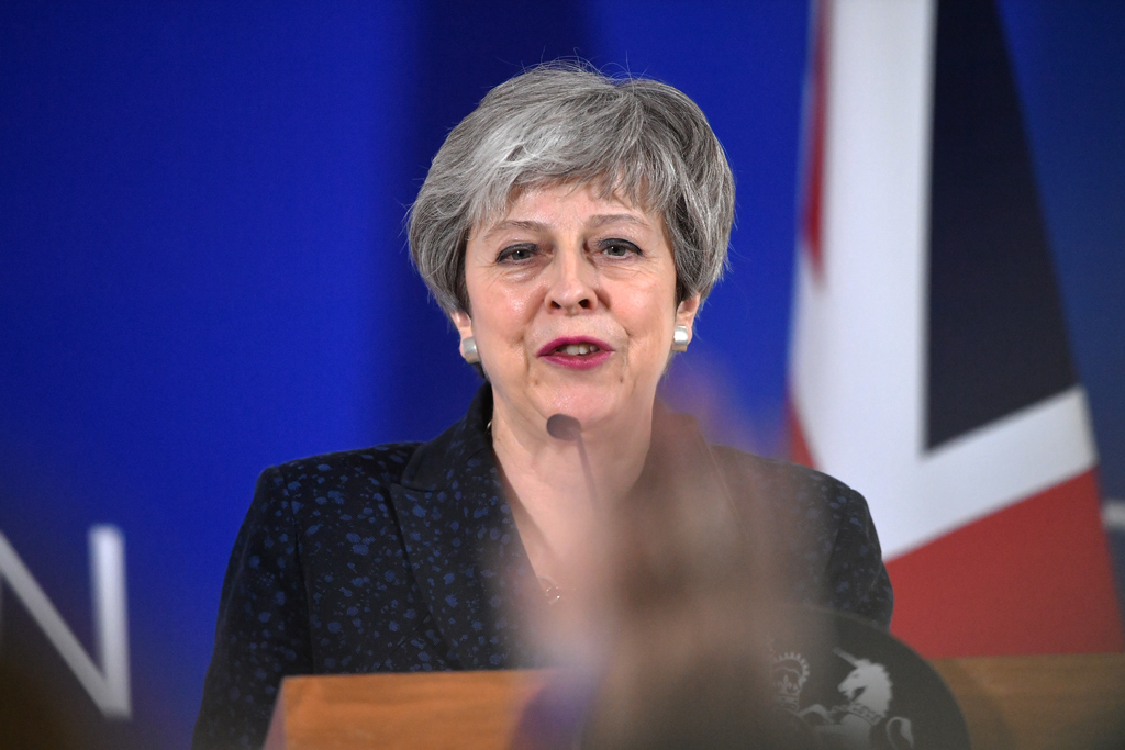 Theresa May beim EU-Gipfel am 22.3.2019 in Brüssel