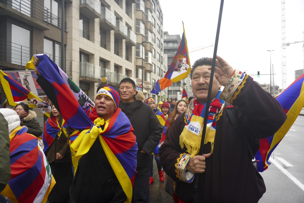 Tibet-Kundgebung in Brüssel