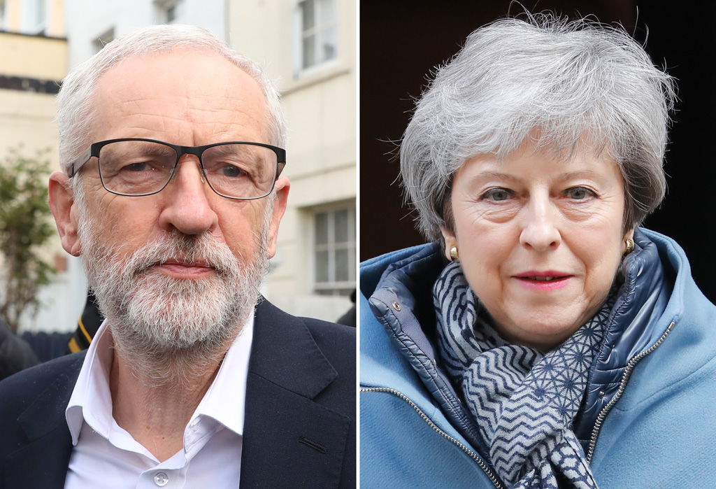 Oppositionsführer Jeremy Corbyn und die britische Premierministerin Theresa May (Bild: Isabel Infantes/AFP)