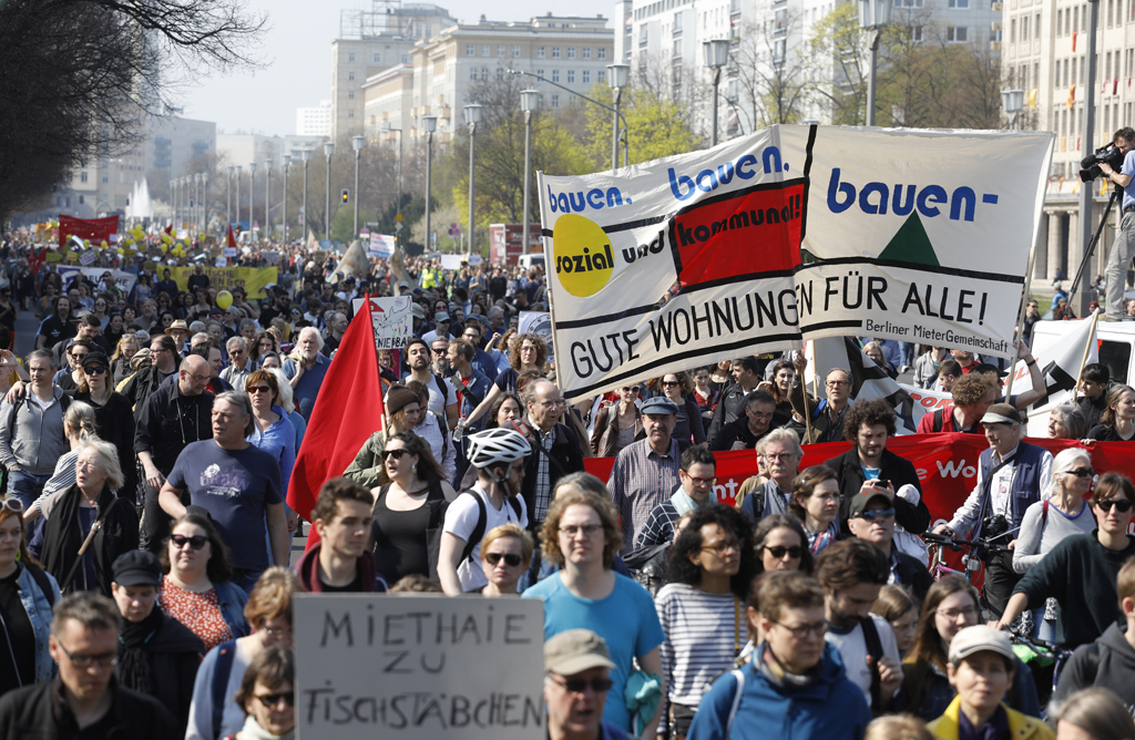Demonstrationen gegen hohe Mieten in Berlin