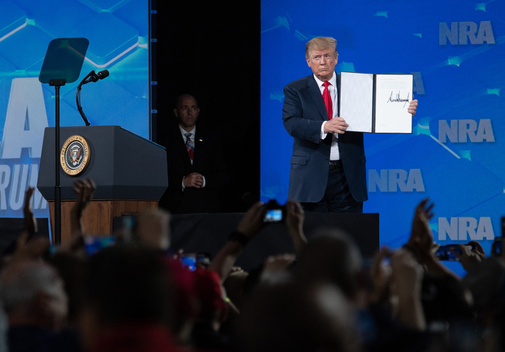 Donald Trump bei der NRA-Tagung