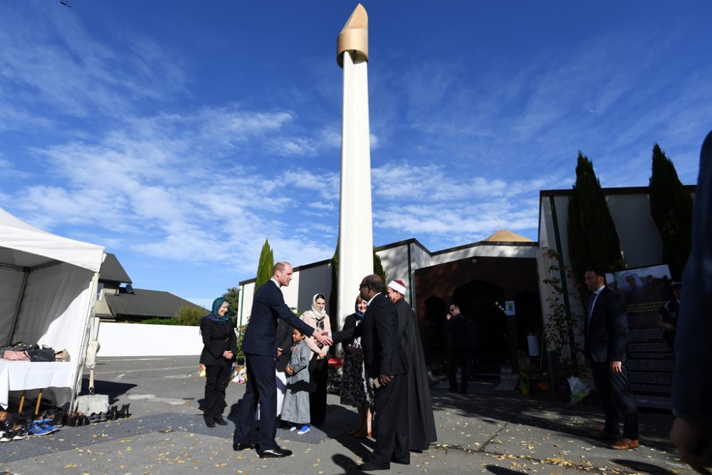 Prinz William bei seinem Besuch der Al-Noor-Moschee im neuseeländischen Christchurch (Bild: Tracey Nearmy/Pool/AFP)