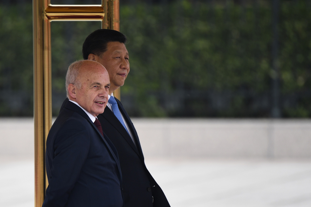Ueli Maurer und Xi Jinping in Peking
