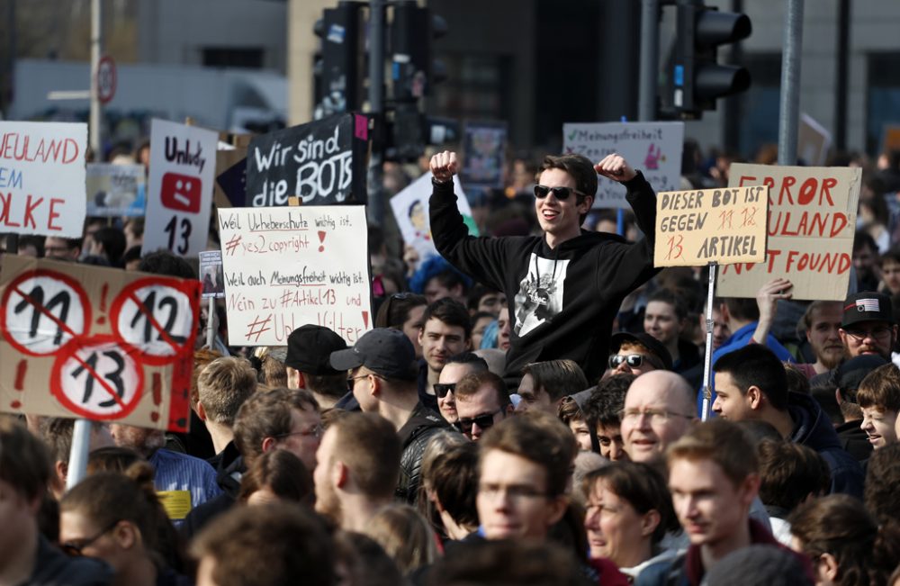 Vor allem in Deutschland hat es Proteste gegen die Reform des Urheberrechtes gegeben