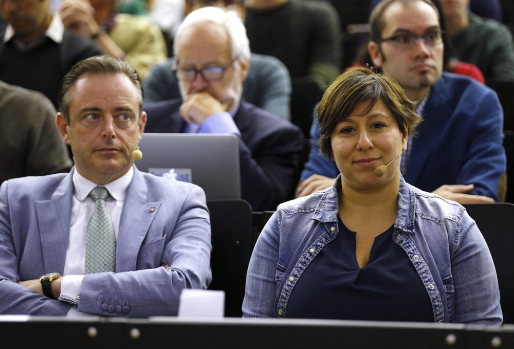 N-VA-Chef Bart De Wever und Groen-Vorsitzende Meyrem Almaci (Archivbild: Nicolas Maeterlinck/Belga)